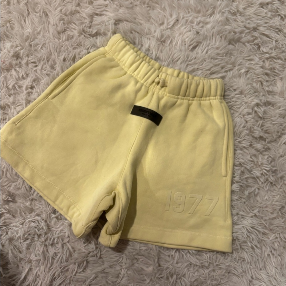 Yellow 1977 Embroidered Shorts